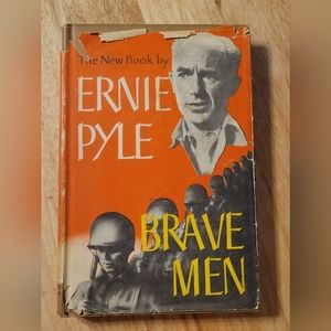 VTG BRAVE MEN by Ernie Pyle (1945, Hardcover, Dust Jacket) WWII - 12th Printing